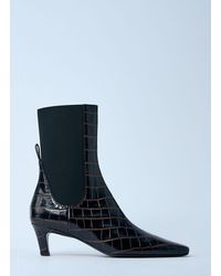 TOTEME - Croc-Embossed Leather Boots - Lyst