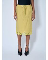 Saint Laurent - Laced Half-Slip Skirt - Lyst