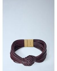 Bottega Veneta - Interwoven Leather Bracelet With-Tone Clasp - Lyst