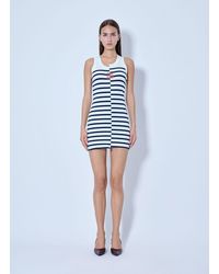 Jean Paul Gaultier - Stretch Cotton Asymetric Short Dress - Lyst
