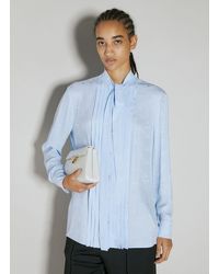Prada - Logo Jacquard Silk Shirt - Lyst