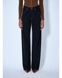 Saint Laurent - V-Waist Long Baggy Jeans - Lyst