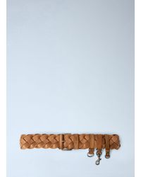 Miu Miu - Braided Leather Belt With Hook Attachments - Lyst