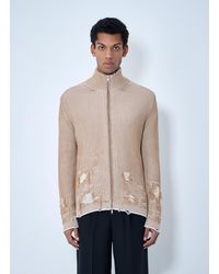 MM6 by Maison Margiela - Distressed Ribbed High-Neck Sweater - Lyst