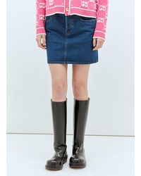 Gucci - Denim Mini Skirt - Lyst