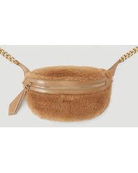 Max Mara Banane4 Shearling Belt Bag - Brown