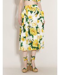 Dolce & Gabbana - Circle Midi Skirt - Lyst