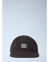 Miu Miu - Denim Baseball Cap - Lyst
