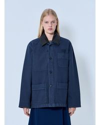 Miu Miu - Single-Breasted Garment-Dyed Gabardine Jacket - Lyst