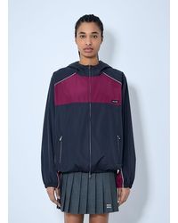Miu Miu Nylon Track Jacket in Red | Lyst Miu Miu Nylon Track Jacket in Red | Lyst
