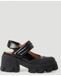 Ganni Slingback Court Shoes - Black