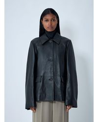TOTEME - Grained Leather Jacket - Lyst