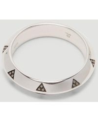 Tom Wood Viking Band Ring In Silver - Metallic