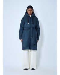 Max Mara - Hooded Quilted Coat With Belt - Lyst
