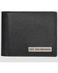 Balenciaga Leather The Simpsons Printed Bi-fold Wallet in Black 