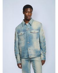 Off-White c/o Virgil Abloh - Diagonal Raw Patch Denim Jacket - Lyst