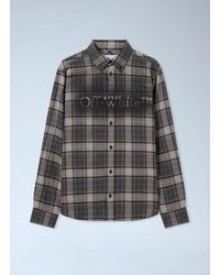 Off-White c/o Virgil Abloh - Spray Book Check Flannel Shirt - Lyst