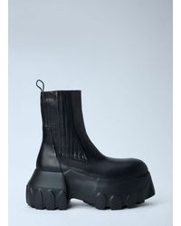Rick Owens Porterville Army Mega Tractor Boots in Black for Men | Lyst