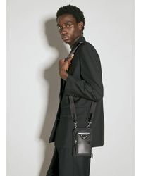 Prada - Re-nylon And Brushed Leather Smartphone Bag - Lyst
