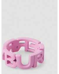 Burberry Lj Logo Ring - Pink