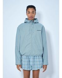 Acne Studios - Hooded Check Jacket - Lyst