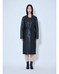 TOTEME - Slim Leather Coat - Lyst