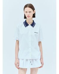 Miu Miu - Short Sleeve Poplin Shirt - Lyst
