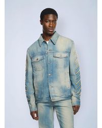 Off-White c/o Virgil Abloh - Diagonal Raw Patch Denim Jacket - Lyst