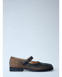 Maison Margiela - Tabi Mary Jane Leather Flats - Lyst