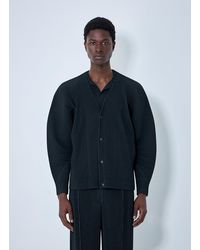 Homme Plissé Issey Miyake - Pleated Button-Up Jacket - Lyst