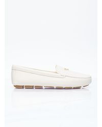 Prada - Driver Leather Loafers - Lyst