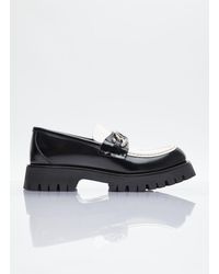 Gucci - Interlocking G Chain Leather Loafers - Lyst