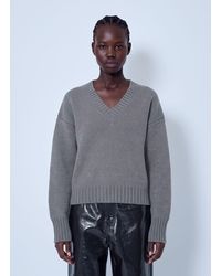 Rohe - Sculptural Compact V-Neck Sweater - Lyst