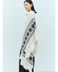 Max Mara - Wool Cashmere Crocheted Jacquard Scarf - Lyst