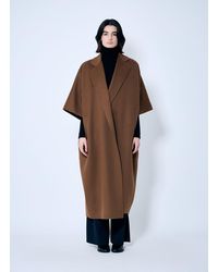 Max Mara - Draped Cape Coat - Lyst