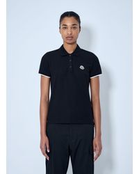 Moncler - Piqué Polo Shirt With Logo Badge - Lyst