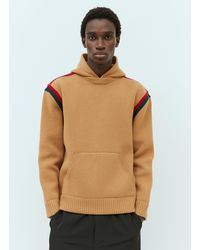 Gucci - Wool Knit Hooded Sweatshirt - Lyst