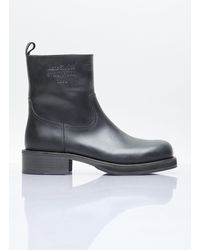Acne Studios - Leather Waxed Boots - Lyst