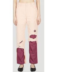 Raf Simons - Distressed Jeans - Lyst