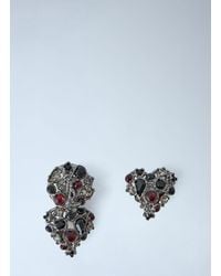Saint Laurent - Mini Favorite Heart Earrings - Lyst