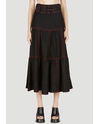 Gucci - Tiered Mid Length Skirt - Lyst