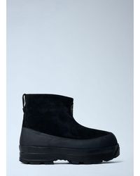 Stone Island - Suede Logo Patch Boots - Lyst