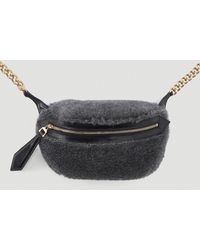 Max Mara Banane3 Shearling Belt Bag - Grey