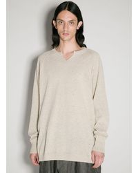Yohji Yamamoto - Split Collar Sweater - Lyst