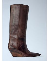 CAPASA MILANO - Camperos Knee-high Leather Boots - Lyst