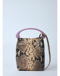 Dries Van Noten - Matte Snakeskin Print Leather Handbag - Lyst