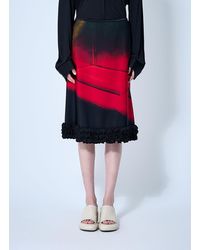 Jil Sander - Printed Midi Skirt - Lyst
