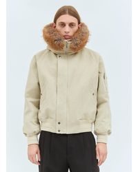 Burberry - Faux-Fur Trim Bomber Jacket - Lyst