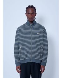 Miu Miu - Striped Cotton Fleece Jacket - Lyst