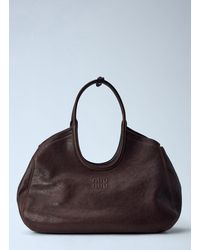 Miu Miu - Ivy Nappa Leather Shopping Bag - Lyst